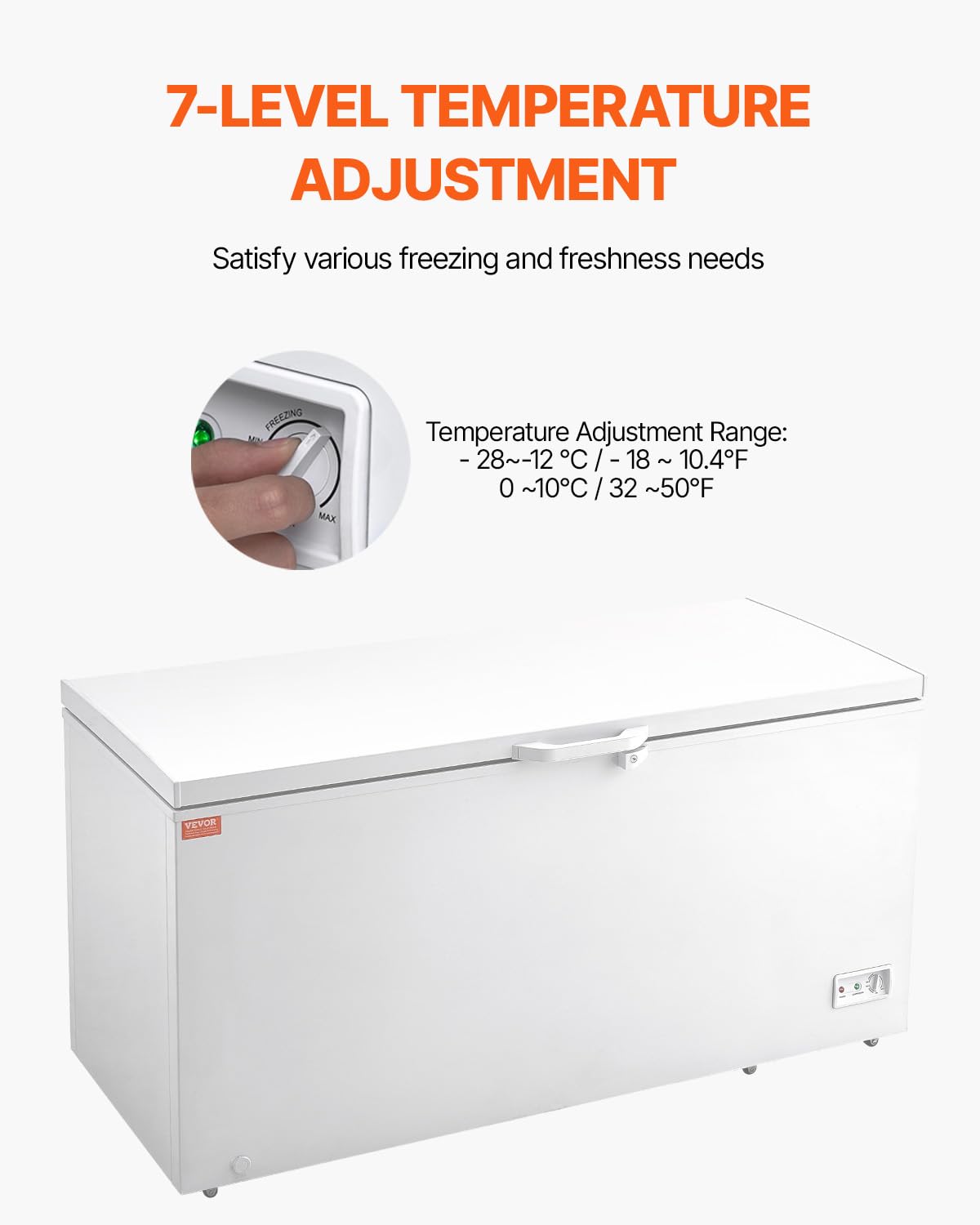 ❄️ Commercial Chest Freezer – Freestanding Stainless Steel Deep Freezer for Food Storage ⚡🍖