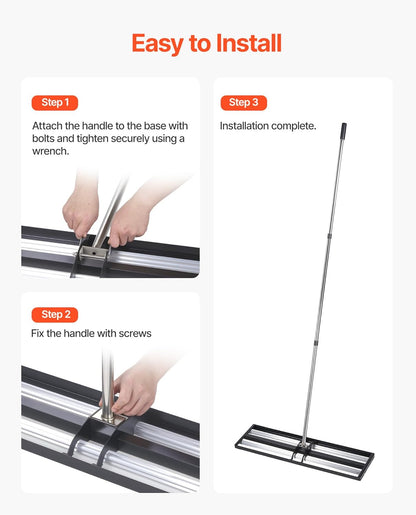 🌿 48" Lawn Leveling Rake – Heavy-Duty Soil Leveler for Yard, Garden & Landscaping ✨