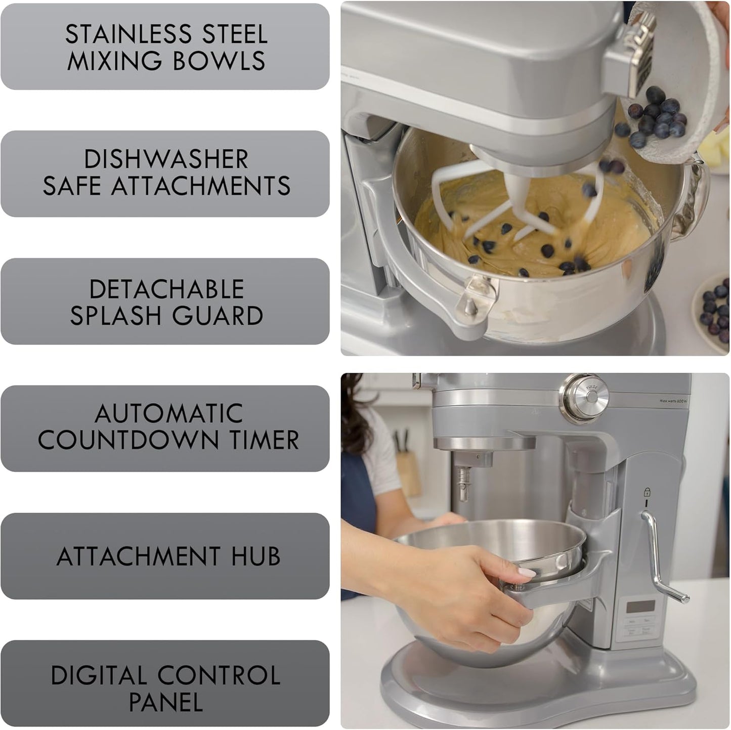 ✨ Bake Like a Pro – Powerful Stand Mixer for Effortless Mixing & Kneading 🍞💛