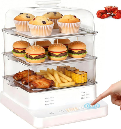 🍳 3-Tier Electric Food Steamer – Healthy Cooking Made Simple 🌿✨