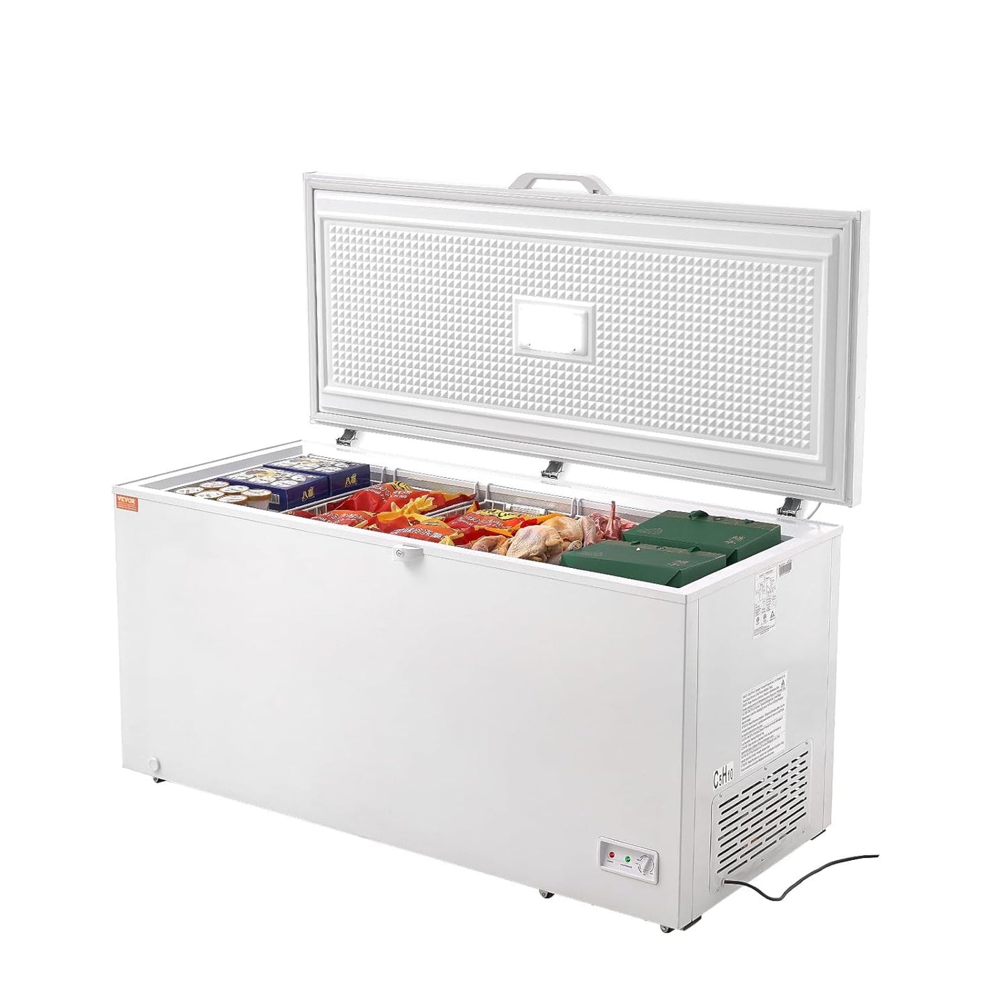 ❄️ Commercial Chest Freezer – Freestanding Stainless Steel Deep Freezer for Food Storage ⚡🍖