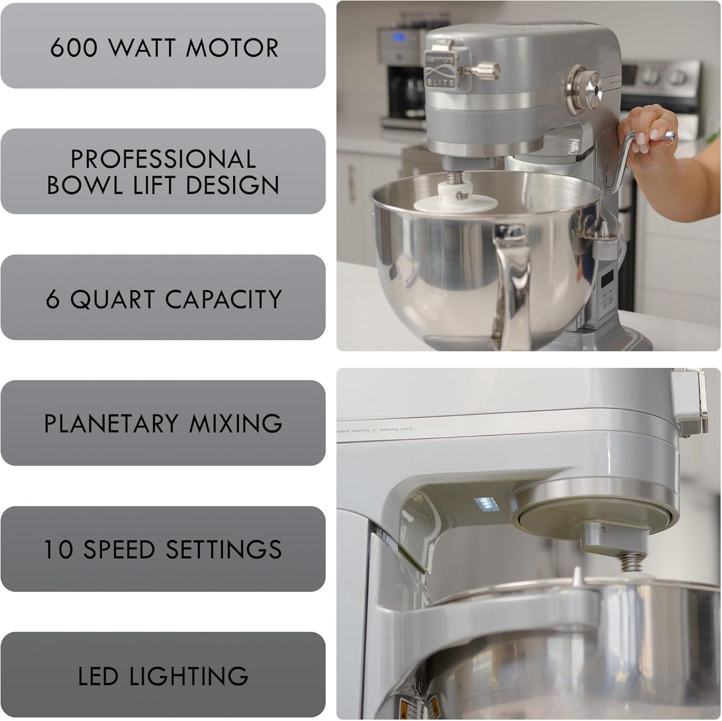✨ Bake Like a Pro – Powerful Stand Mixer for Effortless Mixing & Kneading 🍞💛