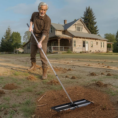 🌿 48" Lawn Leveling Rake – Heavy-Duty Soil Leveler for Yard, Garden & Landscaping ✨