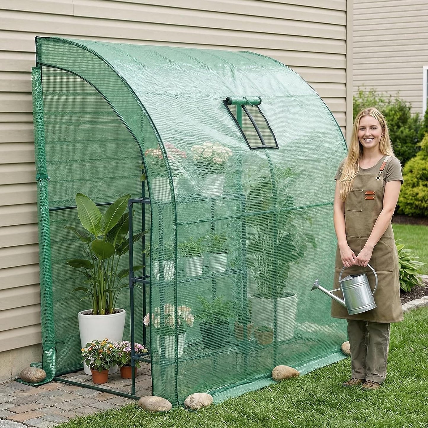 🌿 Walk-In Portable Greenhouse – Outdoor Plant House with UV Protection & Ventilation 🌱✨