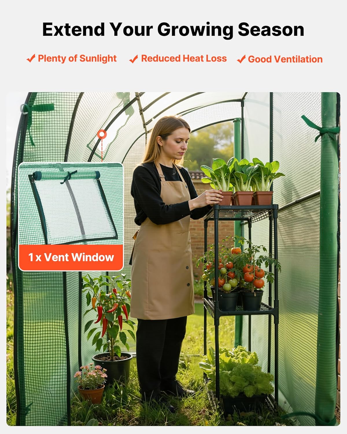 🌿 Walk-In Portable Greenhouse – Outdoor Plant House with UV Protection & Ventilation 🌱✨
