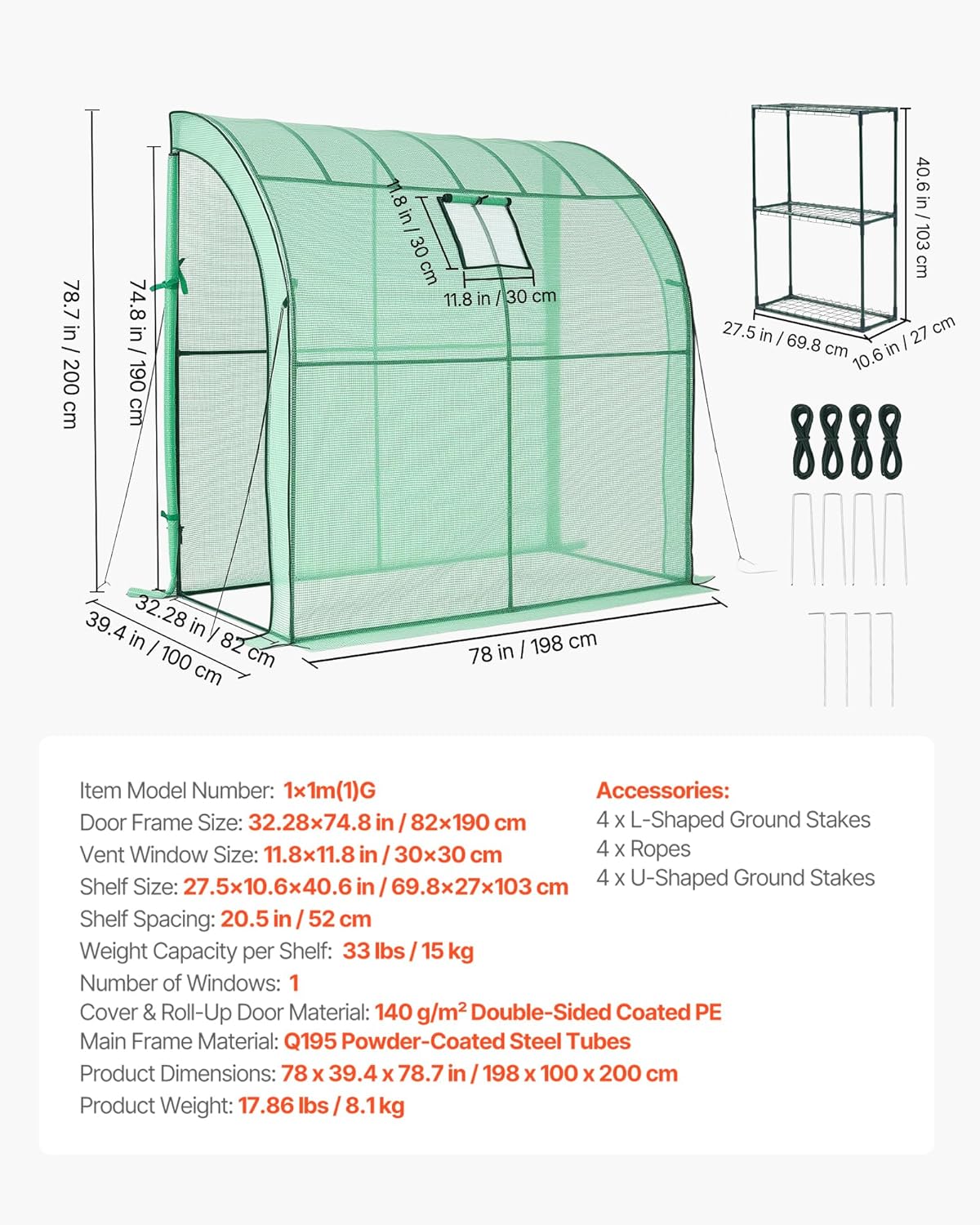 🌿 Walk-In Portable Greenhouse – Outdoor Plant House with UV Protection & Ventilation 🌱✨