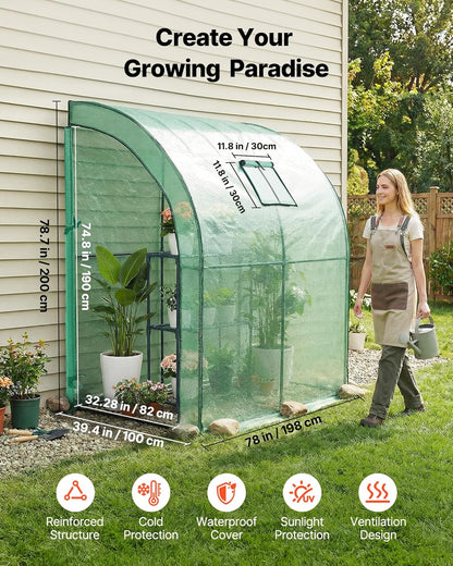 🌿 Walk-In Portable Greenhouse – Outdoor Plant House with UV Protection & Ventilation 🌱✨